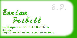 barlam pribill business card
